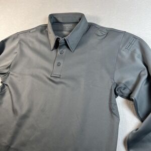 Propper Polo Shirt Mens Medium Gray Long Sleeve Tactical Performance Stretch